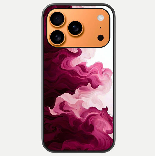 Crimson Wave Flow Glass Case For iPhone 17 Pro Max by Custom World