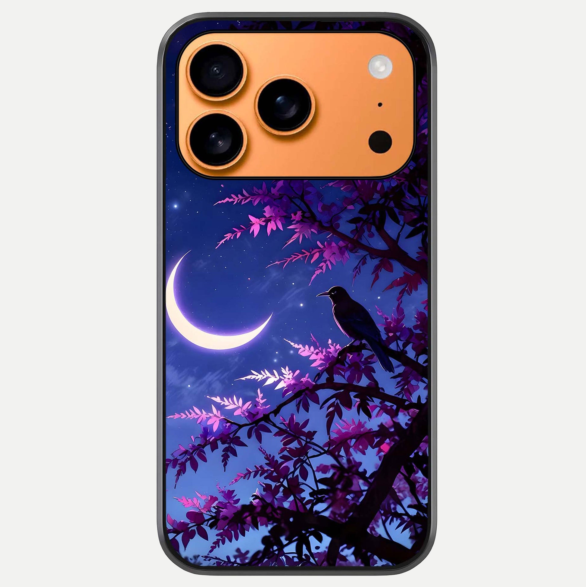 Crow & Moon Scenery Glass Case For iPhone 17 Pro Max by Custom World