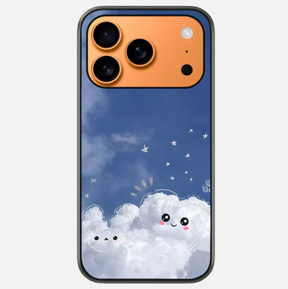 Cute Blossom Cloud Glass Case For iPhone 17 Pro Max by Custom World