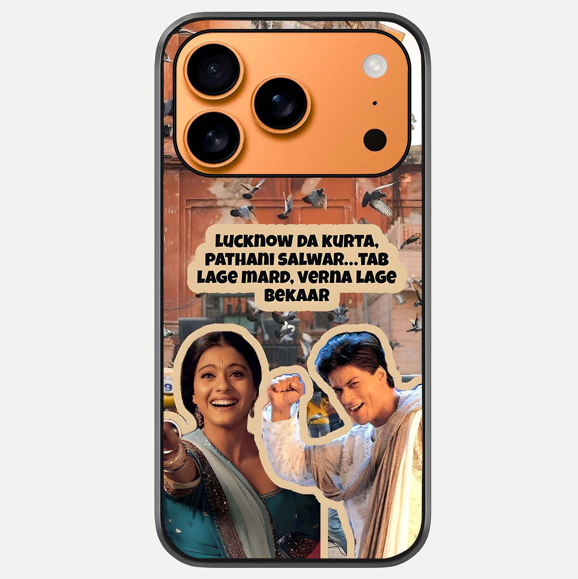 Desi Retro Vibes Glass Case For iPhone 17 Pro Max by Custom World