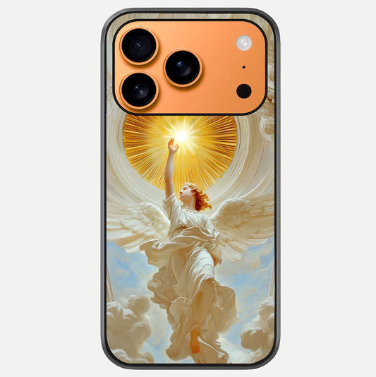 Divine Light Angel Glass Case For iPhone 17 Pro Max by Custom World