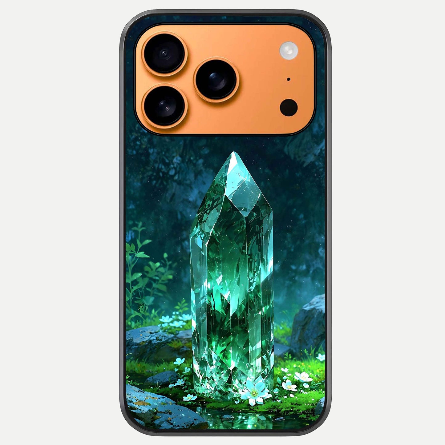 Emerald Light Crystal Glass Case For iPhone 17 Pro Max by Custom World