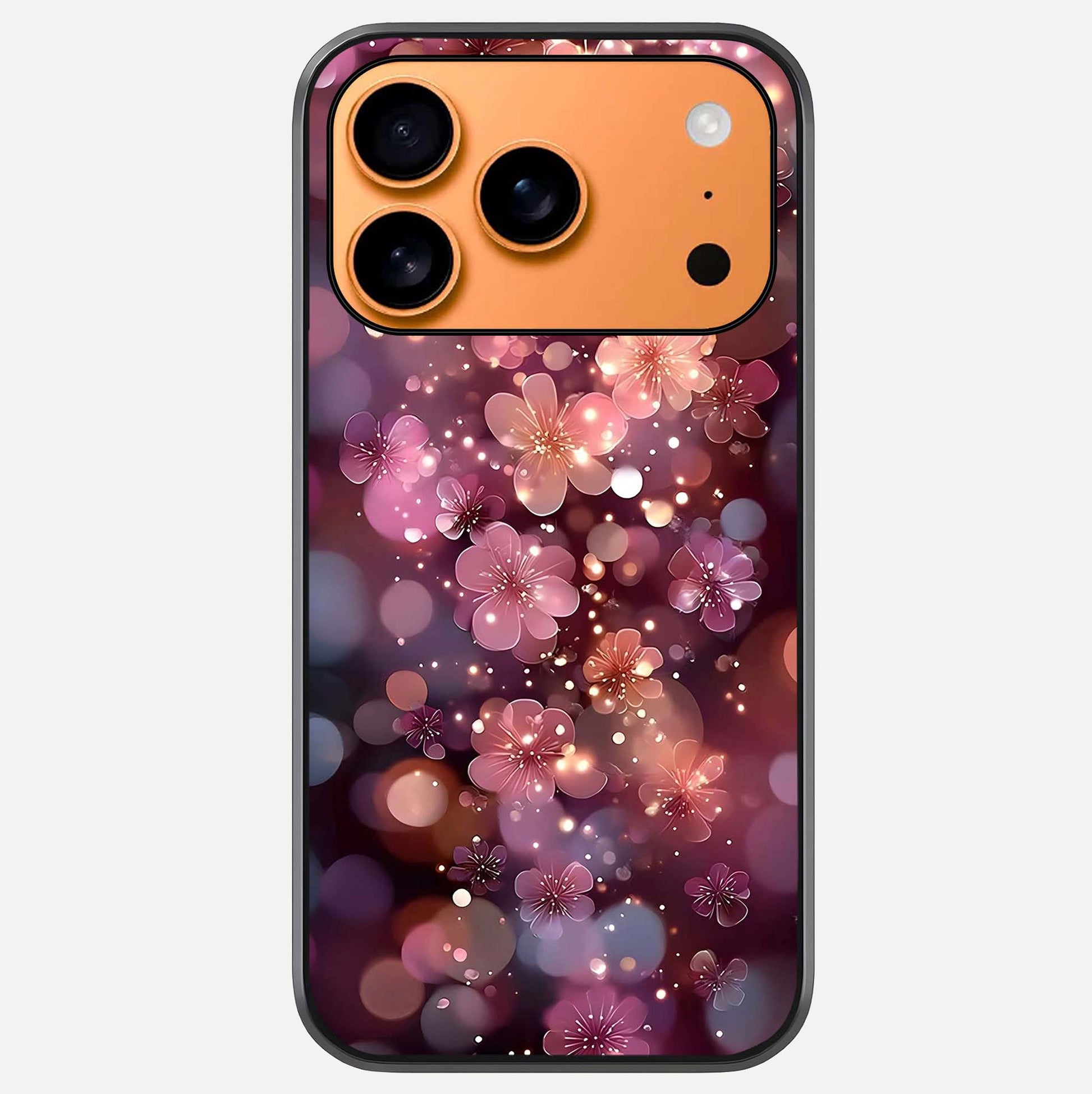 Glowing Petal Bliss Glass Case For iPhone 17 Pro Max by Custom World