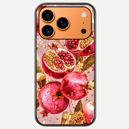 Golden Bloom Glow Glass Case For iPhone 17 Pro Max by Custom World