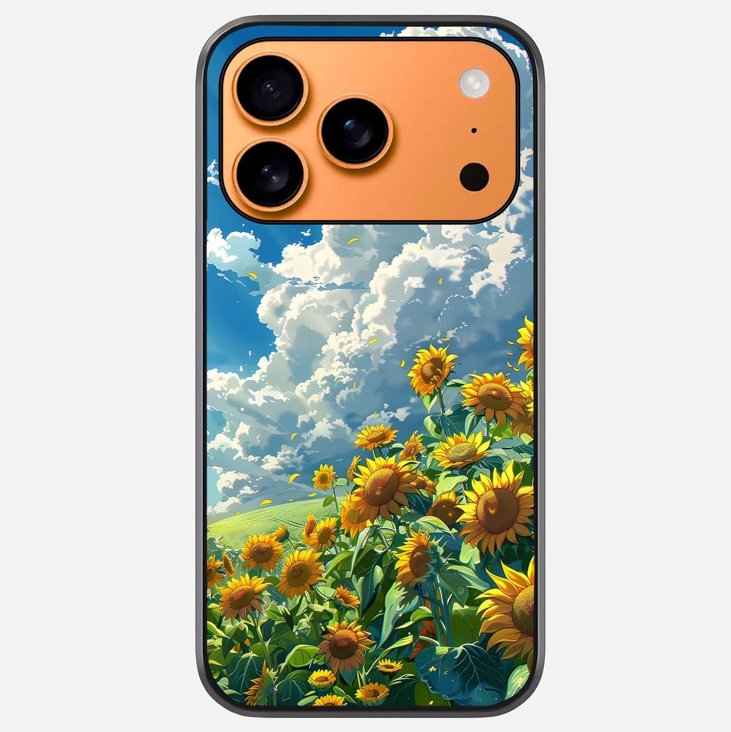 Golden Sun Glory Glass Case For iPhone 17 Pro Max by Custom World