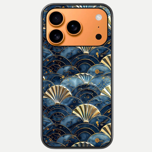 Golden Wave Luxe Glass Case For iPhone 17 Pro Max by Custom World