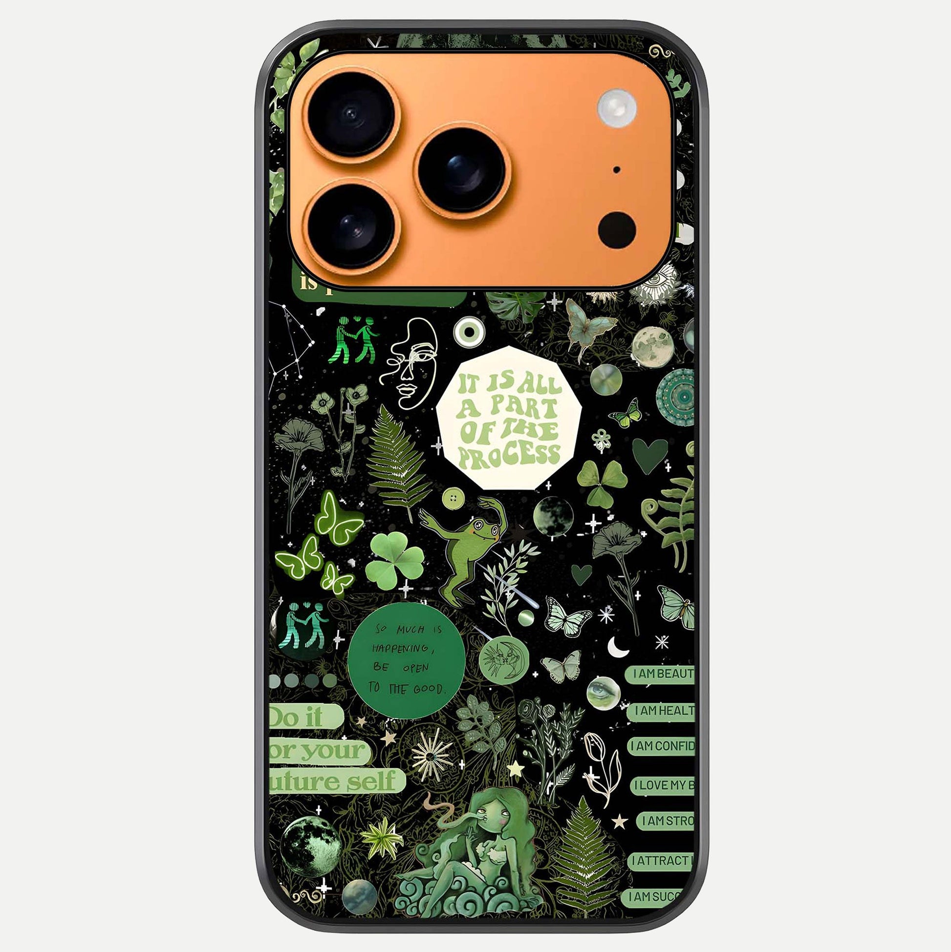 Green Moon Energy Glass Case For iPhone 17 Pro Max by Custom World