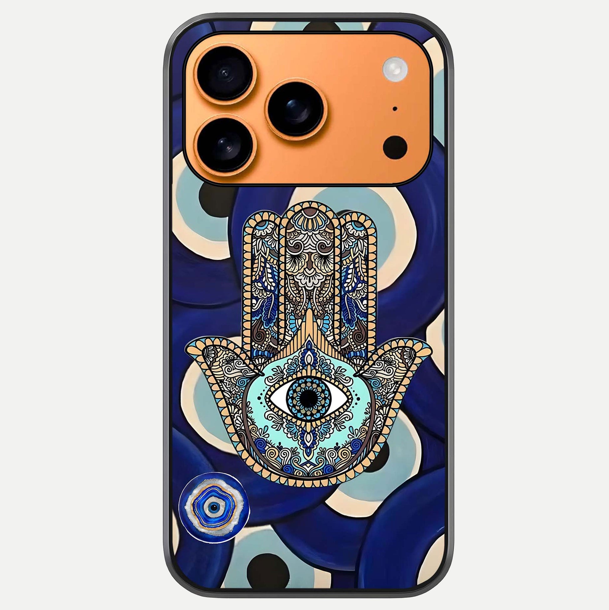 Hamsa Divine Guard Glass Case For iPhone 17 Pro Max by Custom World