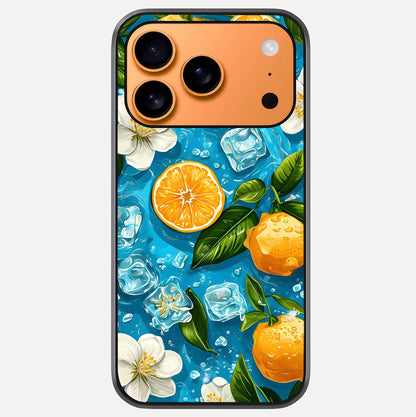 Ice Cube With Orange Glass Case For iPhone 17 Pro Max by Custom World