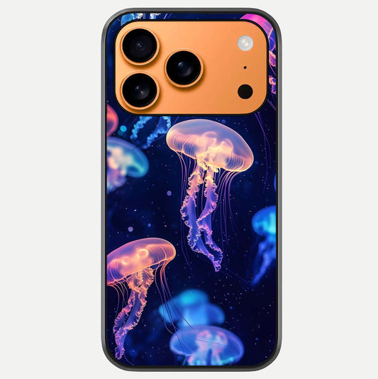Jellyfish Pattern Glass Case For iPhone 17 Pro Max by Custom World