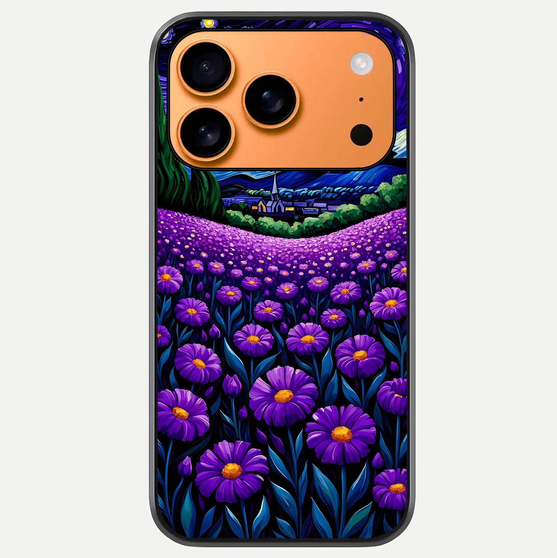 Lavender Moon Field Glass Case For iPhone 17 Pro Max by Custom World