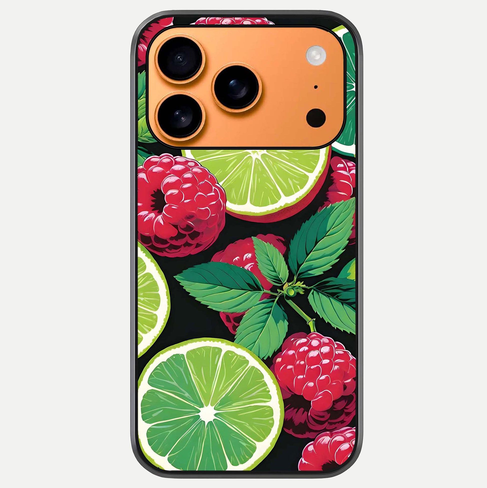 Lime & Raspberry Pattern Glass Case For iPhone 17 Pro Max by Custom World