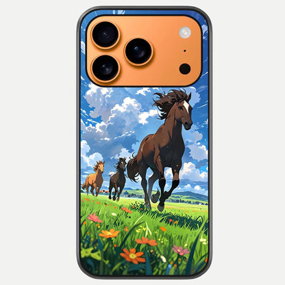 Majestic Horses Galloping Glass Case For iPhone 17 Pro Max by Custom World