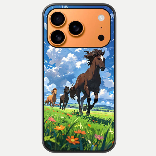 Majestic Horses Galloping Glass Case For iPhone 17 Pro Max by Custom World