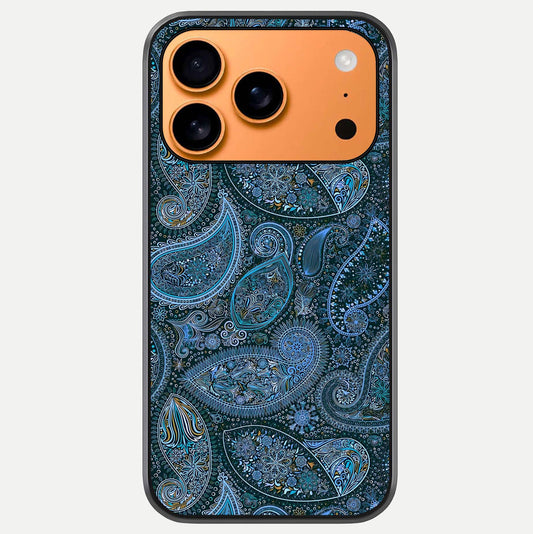 Midnight Paisley Glow Glass Case For iPhone 17 Pro Max by Custom World