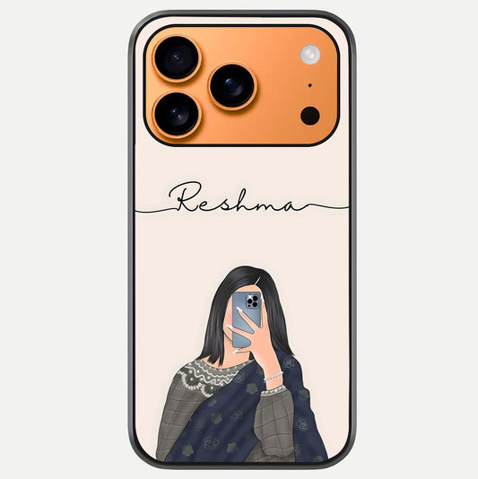 Mirror Mood Muse With Custom Name Glass Case For iPhone 17 Pro Max by Custom World