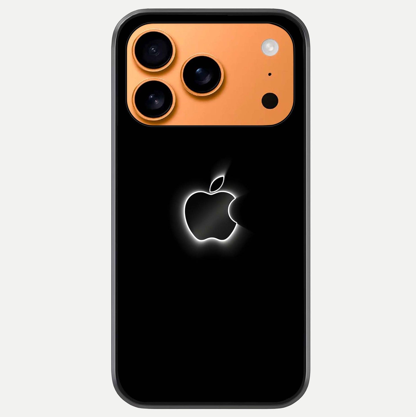 Neon Apple Glow Glass Case For iPhone 17 Pro Max by Custom World