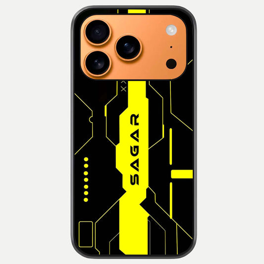 Neon CYBERPUNK Custom Name Glass Case For iPhone 17 Pro Max by Custom World