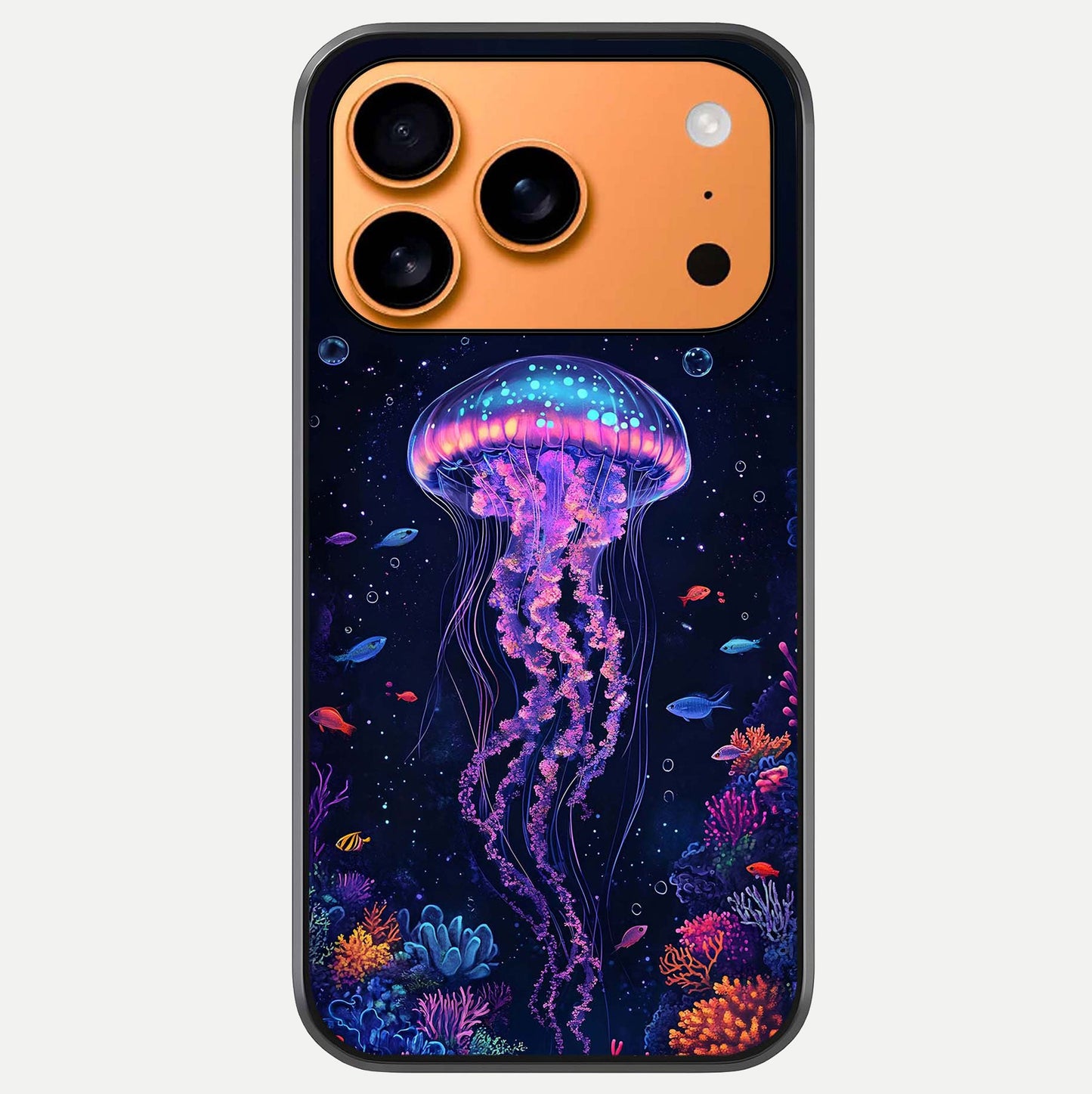 Neon Jellyfish Glass Case For iPhone 17 Pro Max by Custom World