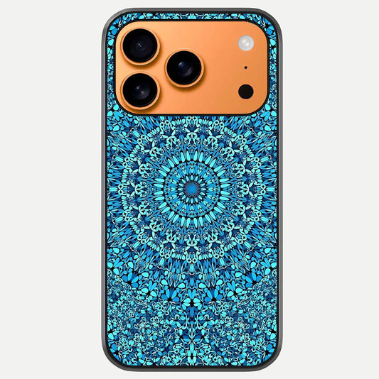 Ocean Bloom Mandala Glass Case For iPhone 17 Pro Max by Custom World