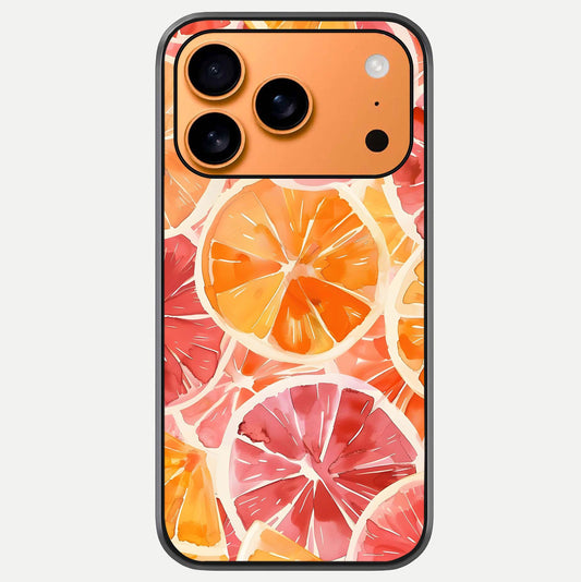 Orange Fruits Pattern Glass Case For iPhone 17 Pro Max by Custom World