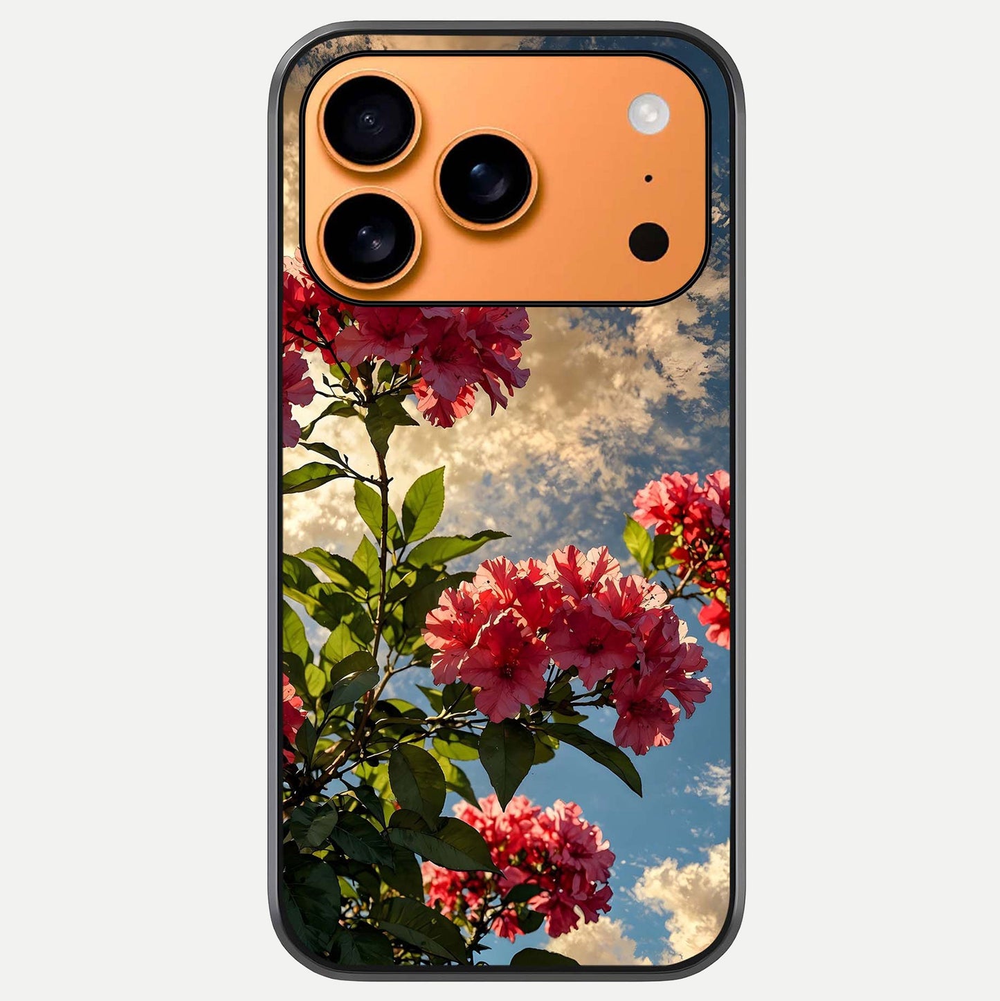 Red Bloom Skies Glass Case For iPhone 17 Pro Max by Custom World