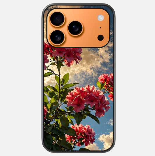 Red Bloom Skies Glass Case For iPhone 17 Pro Max by Custom World