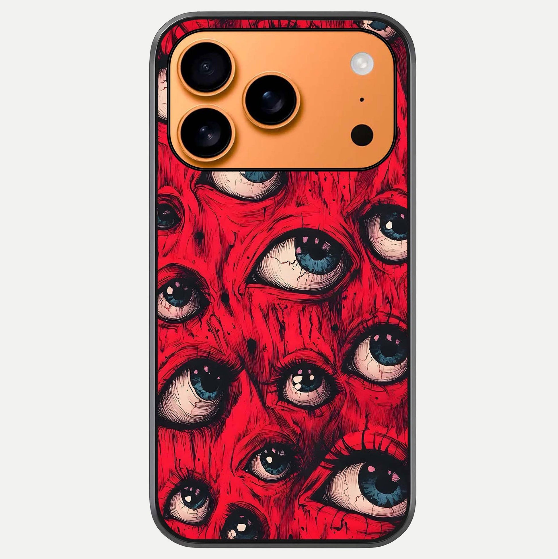 Red Eyes Pattern Glass Case For iPhone 17 Pro Max by Custom World