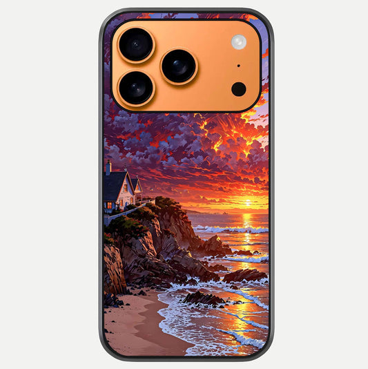 Sunset House By Sea Glass Case For iPhone 17 Pro Max by Custom World
