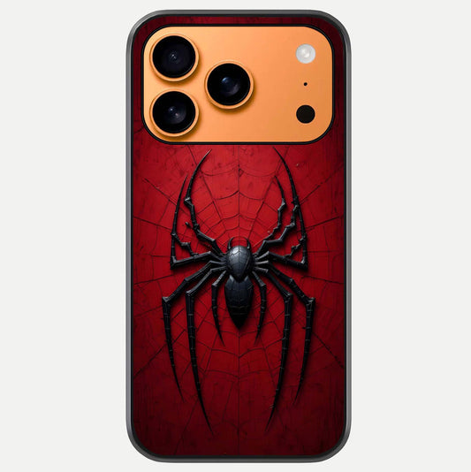 Superhero Web Emblem Glass Case For iPhone 17 Pro Max by Custom World