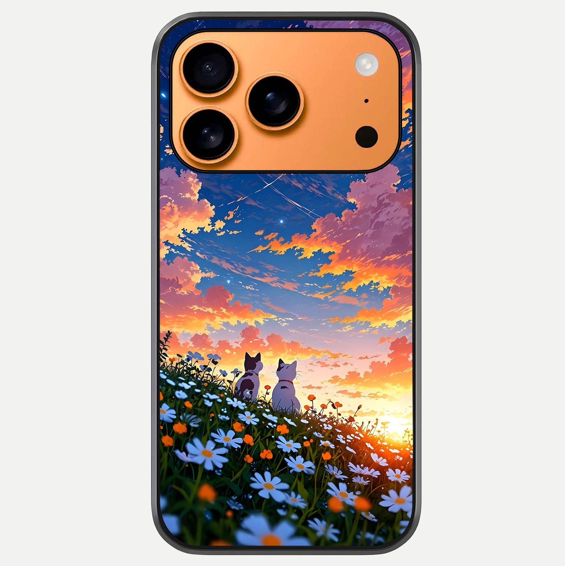 Two Cats Friends Glass Case For iPhone 17 Pro Max by Custom World