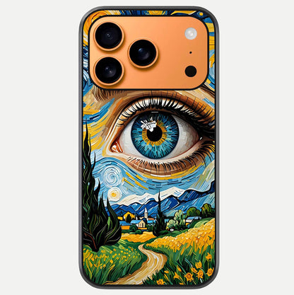 Van Gogh Eye Glass Case For iPhone 17 Pro Max by Custom World