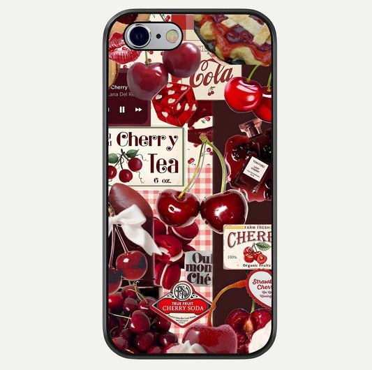 Aesthetic Cherry Tea Glass Case For iPhone 16 Pro by Custom World