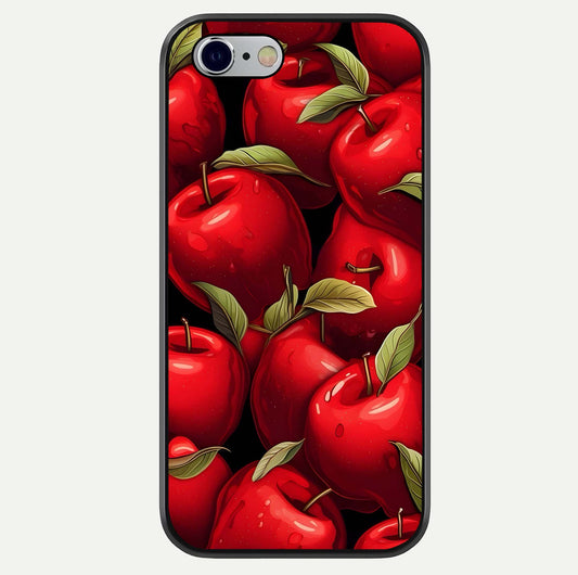 Apple Pattern Glass Case For iPhone 16 Pro by Custom World