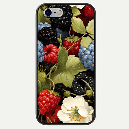 Berry Bloom Charm Glass Case For iPhone 16 Pro by Custom World