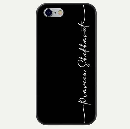 Black Tune Custom Name Glass Case For iPhone 16 Pro by Custom World