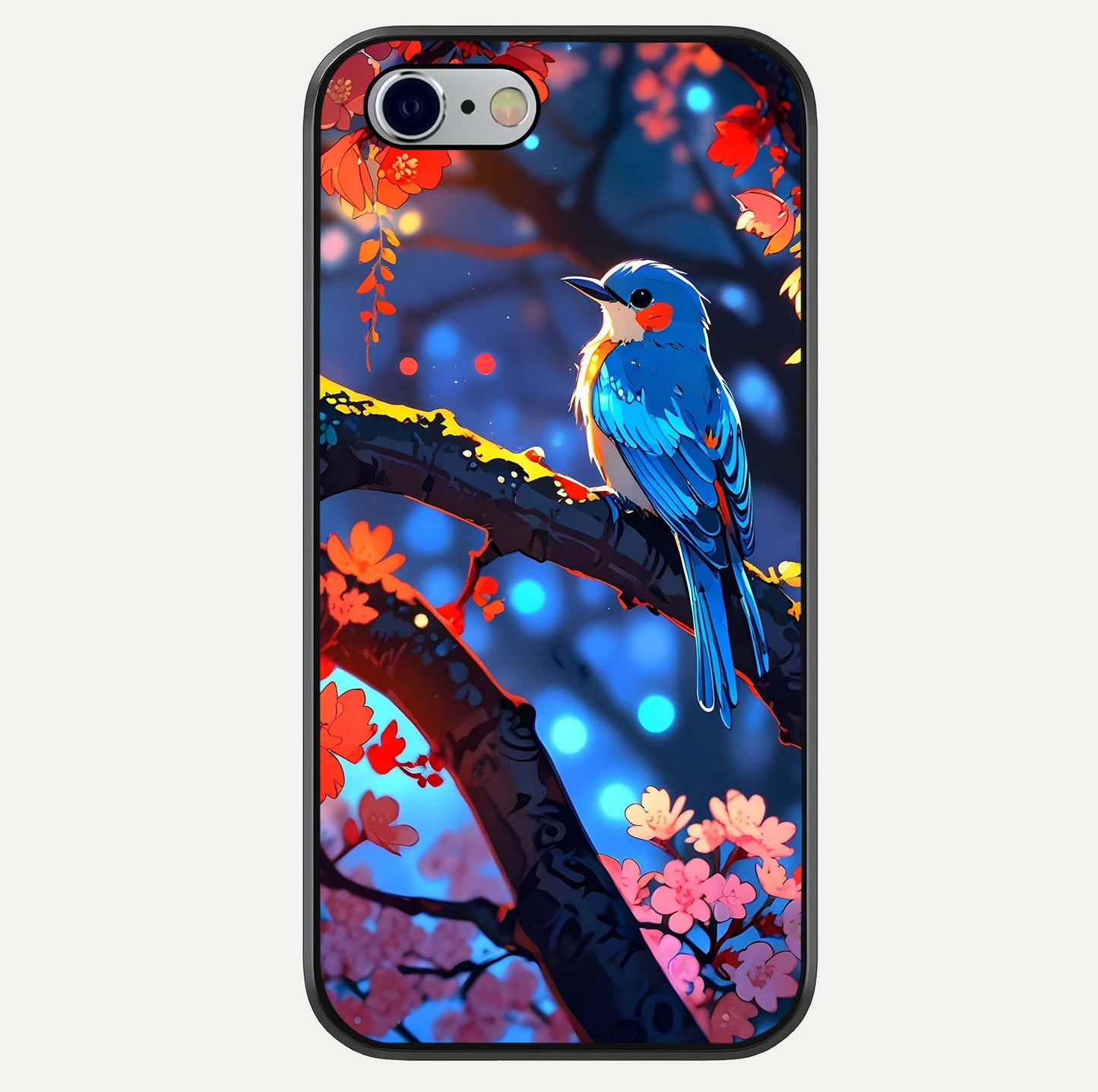 Blooming Spendor Bird Glass Case For iPhone 16 Pro by Custom World