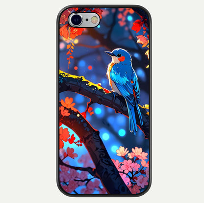 Blooming Spendor Bird Glass Case For iPhone 16 Pro by Custom World