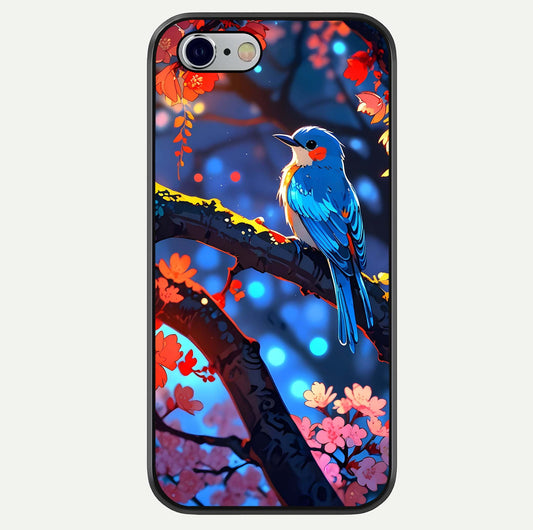 Blooming Spendor Bird Glass Case For iPhone 16 Pro by Custom World