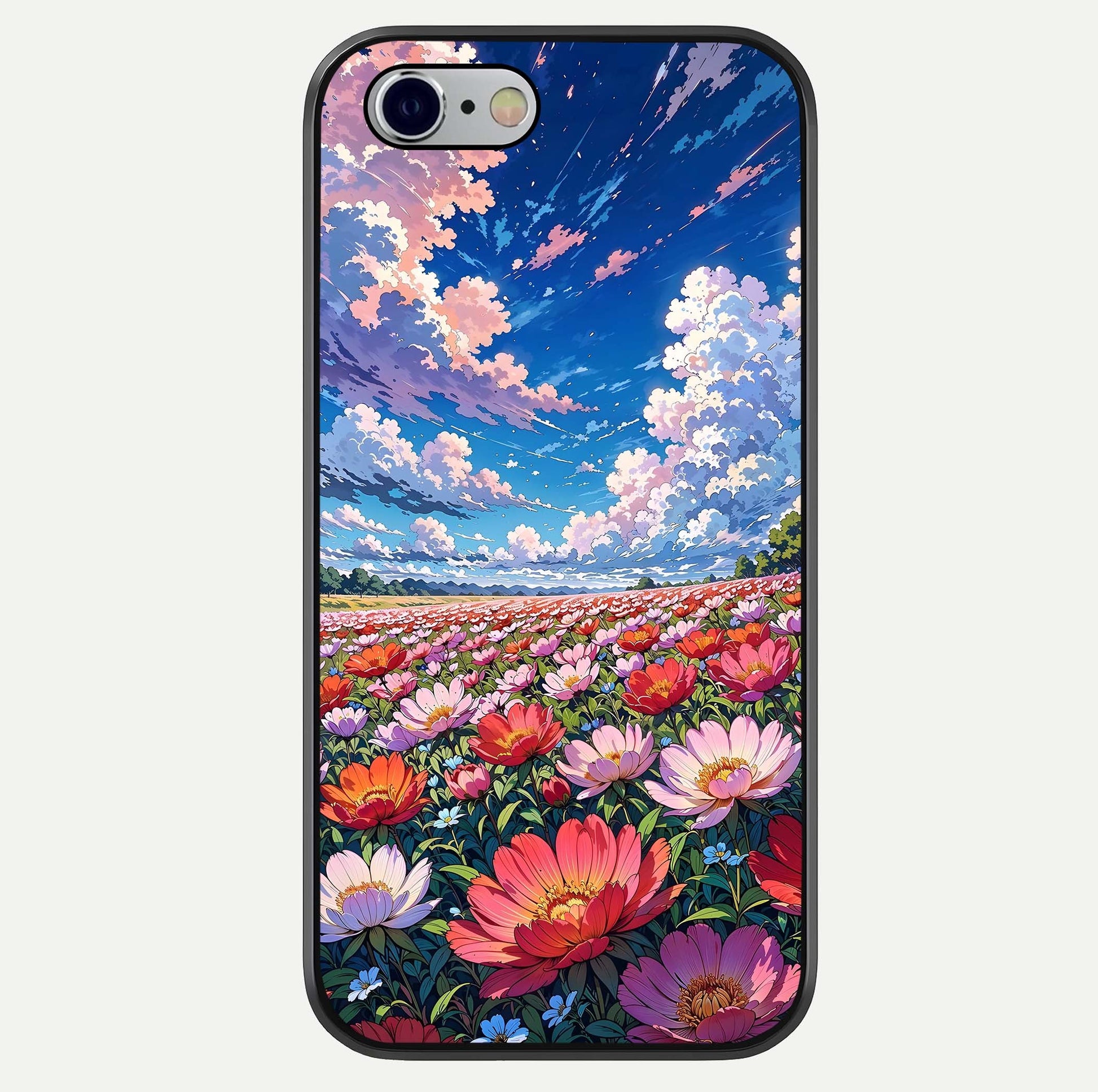 Blossom Sky Field Glass Case For iPhone 16 Pro by Custom World