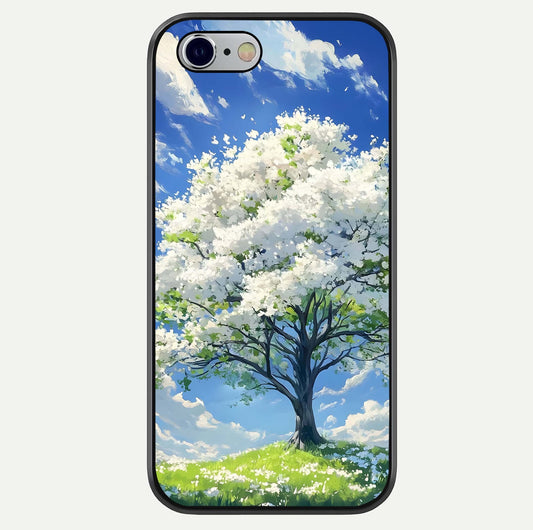 Blossom Sky Serenity Glass Case For iPhone 16 Pro by Custom World