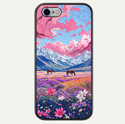 Blossom Valley Dream Glass Case For iPhone 16 Pro by Custom World