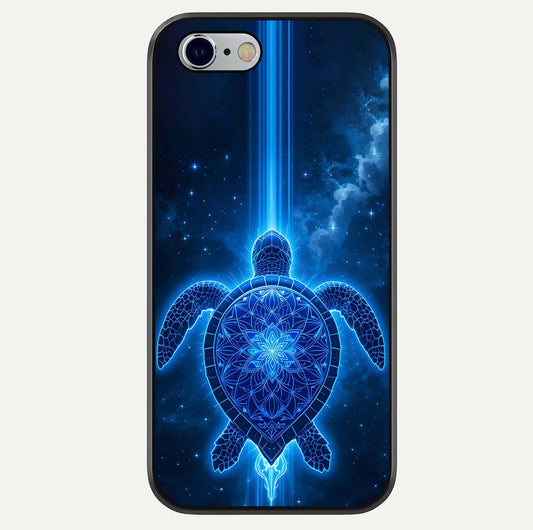 Blue Galaxy Turtle Glass Case For iPhone 16 Pro by Custom World