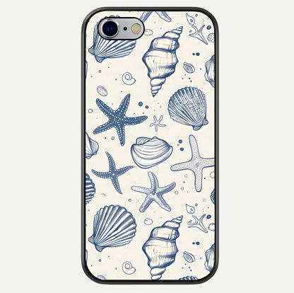 Blue Ocean Outline Glass Case For iPhone 16 Pro by Custom World