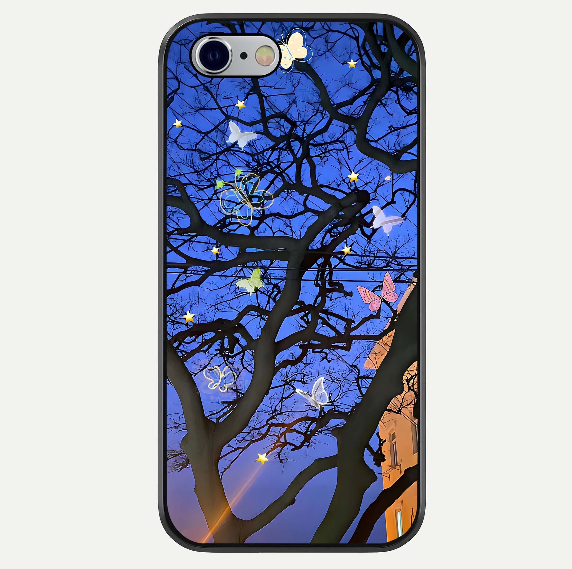 Butterfly Night Magic Glass Case For iPhone 16 Pro by Custom World