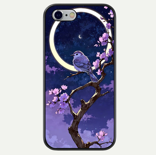 Celestial Bird Blossom Glass Case For iPhone 16 Pro by Custom World