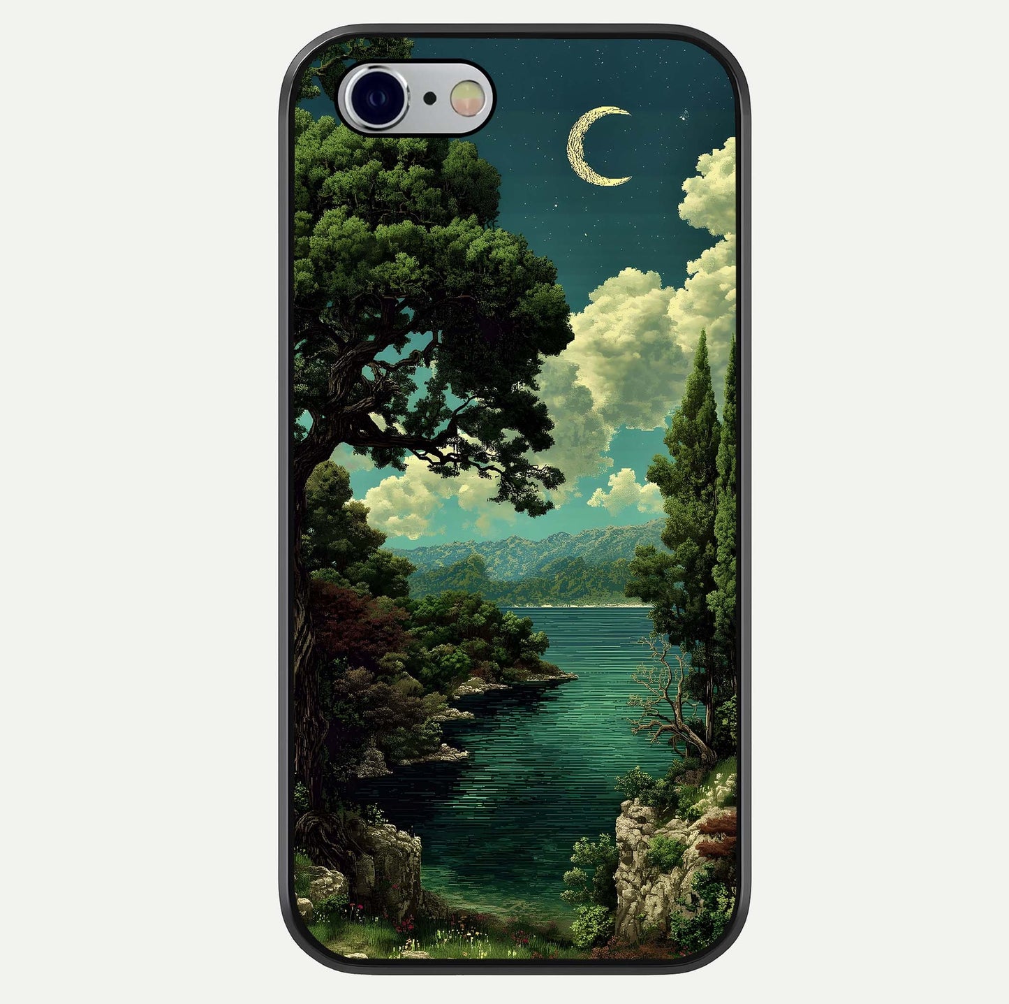 Celestial Lake Peace Glass Case For iPhone 16 Pro by Custom World