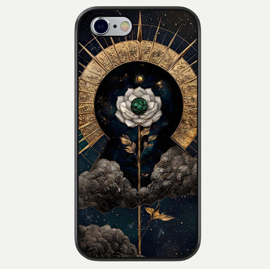 Celestial Lotus Morang Glass Case For iPhone 16 Pro by Custom World