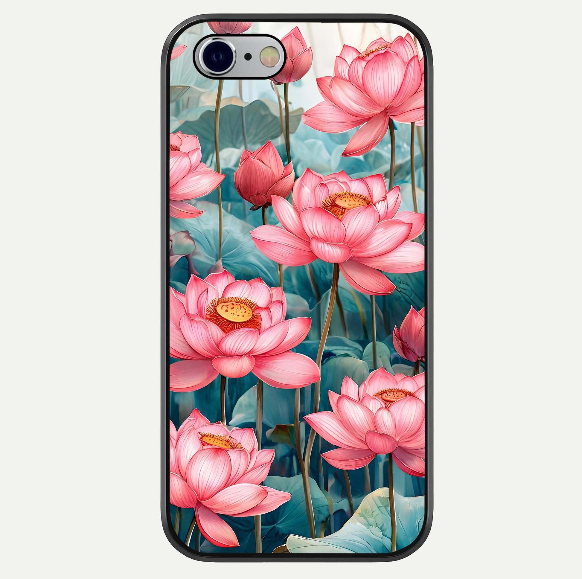Celestial Pink Lotus Glass Case For iPhone 16 Pro by Custom World
