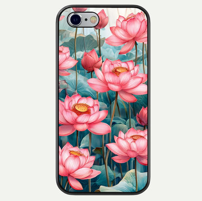 Celestial Pink Lotus Glass Case For iPhone 16 Pro by Custom World